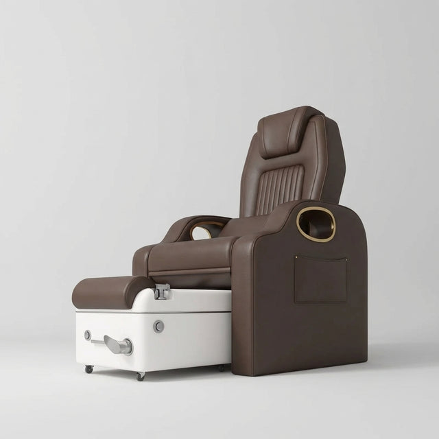 Luxury brown pedicure chair with massage