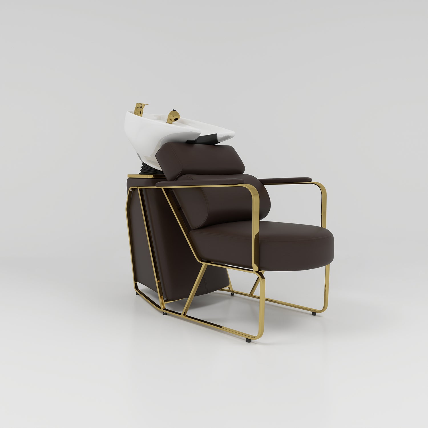 Brown and Gold Luxury Hairdressing Basin