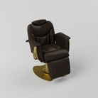 Mocha Brown Leather  Chair with Adjustable Height and Reclining