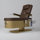 Brown and Gold Electric Head Spa Bed with Foot Spa