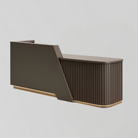 Reception Desk in Brown with LED Light