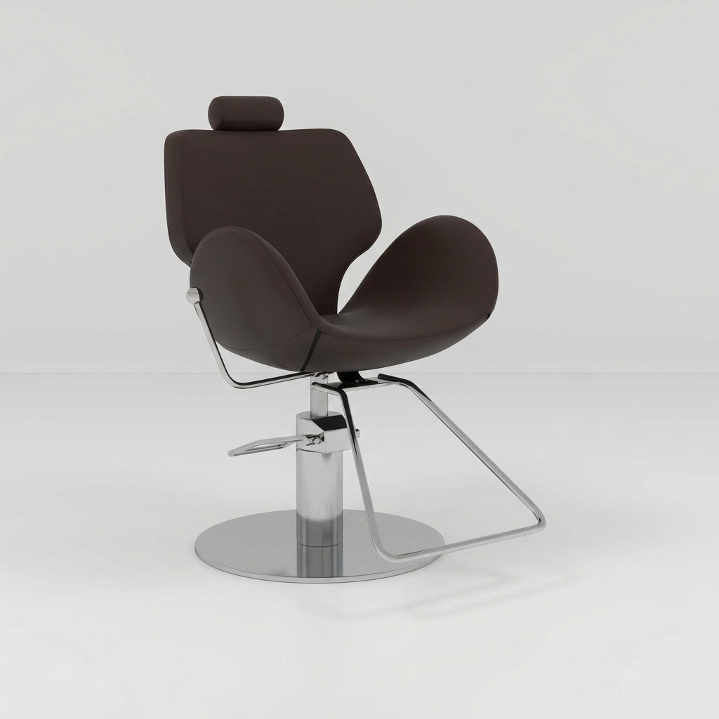 Brown Leather Modern Styling Chair