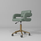 green adjustable stool