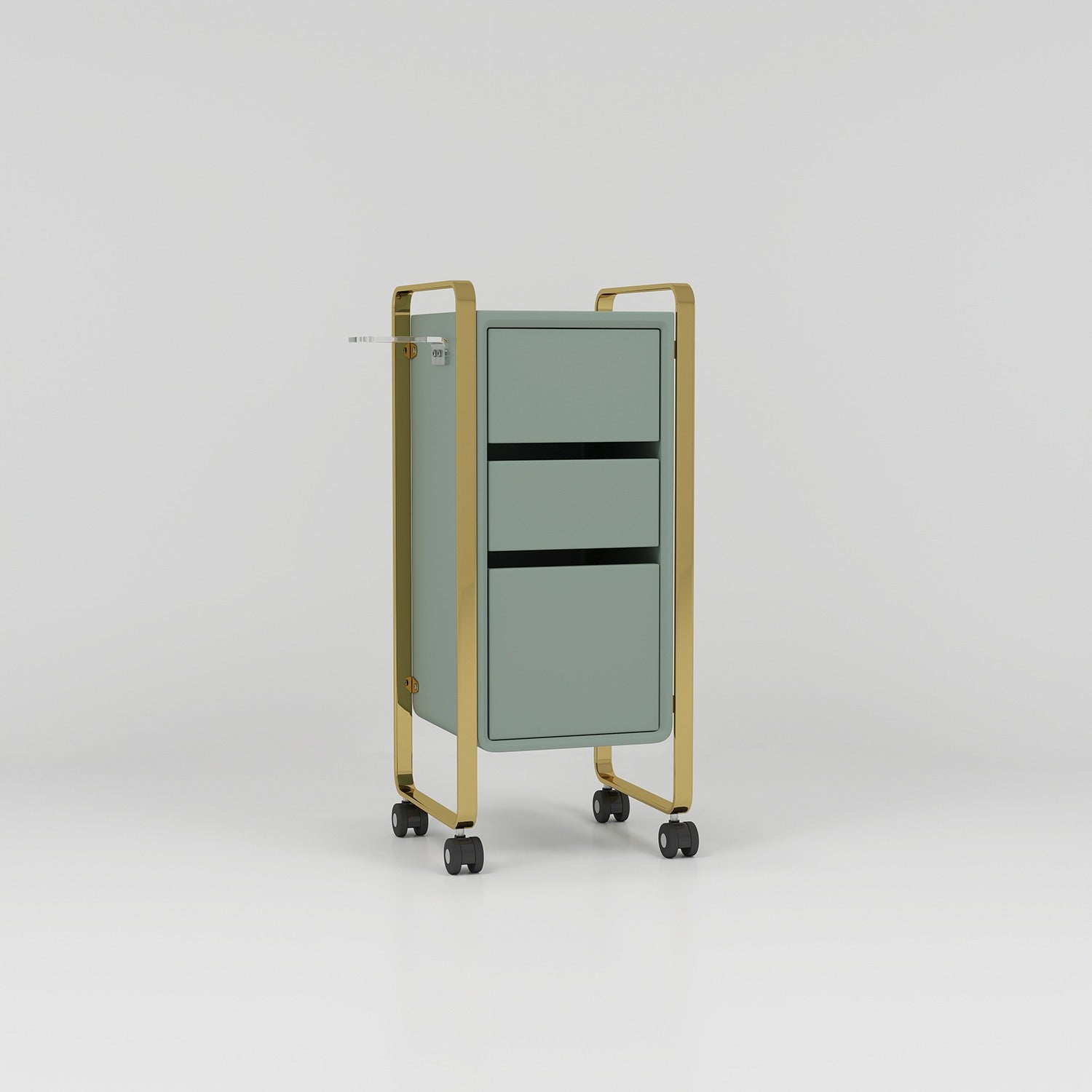 Green Trolley with 3 draws and wheels