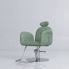 Green Hair Styling Chair with Foot Rest and Pump