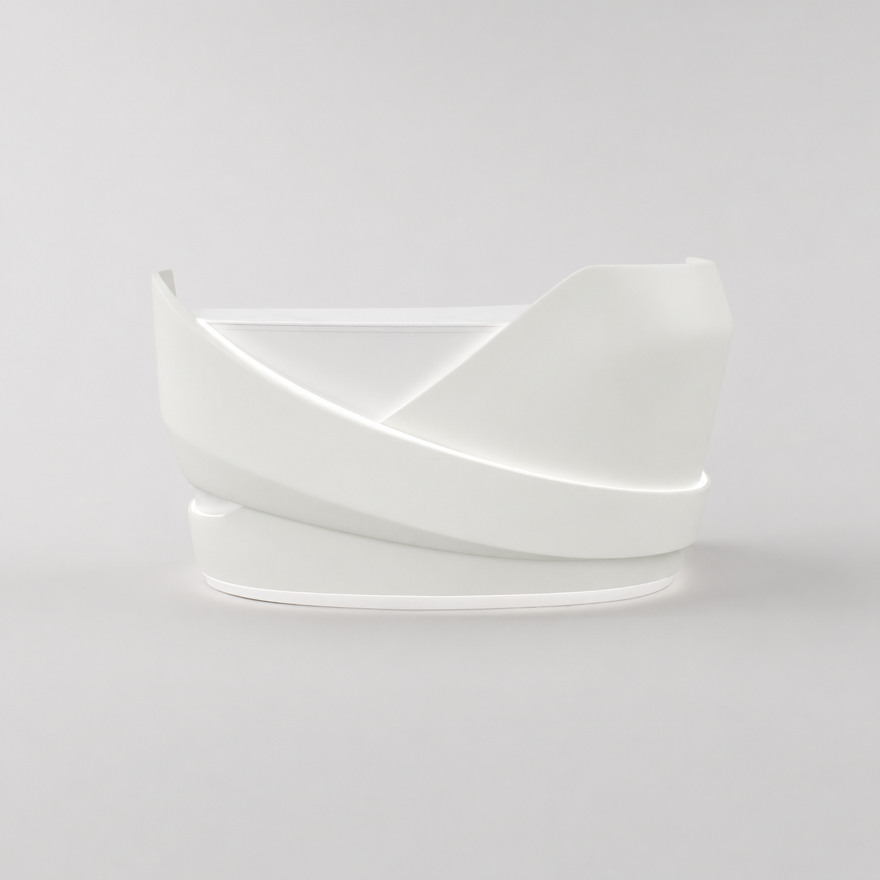 High-end reception desk designed for premium salon interiors.