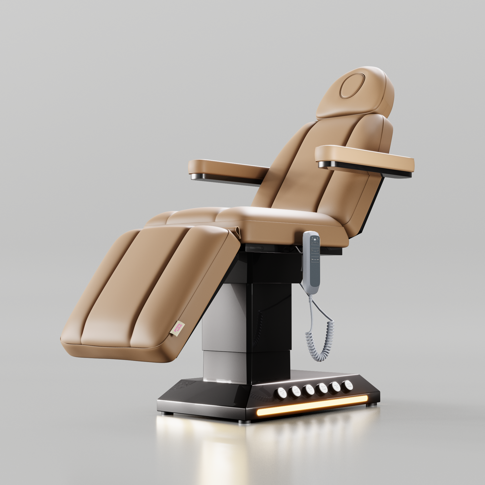 Luxury Brown Salon Bed with 3 Adjustable Motors 