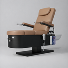 Brown Treatment bed for massage, head and foot spa