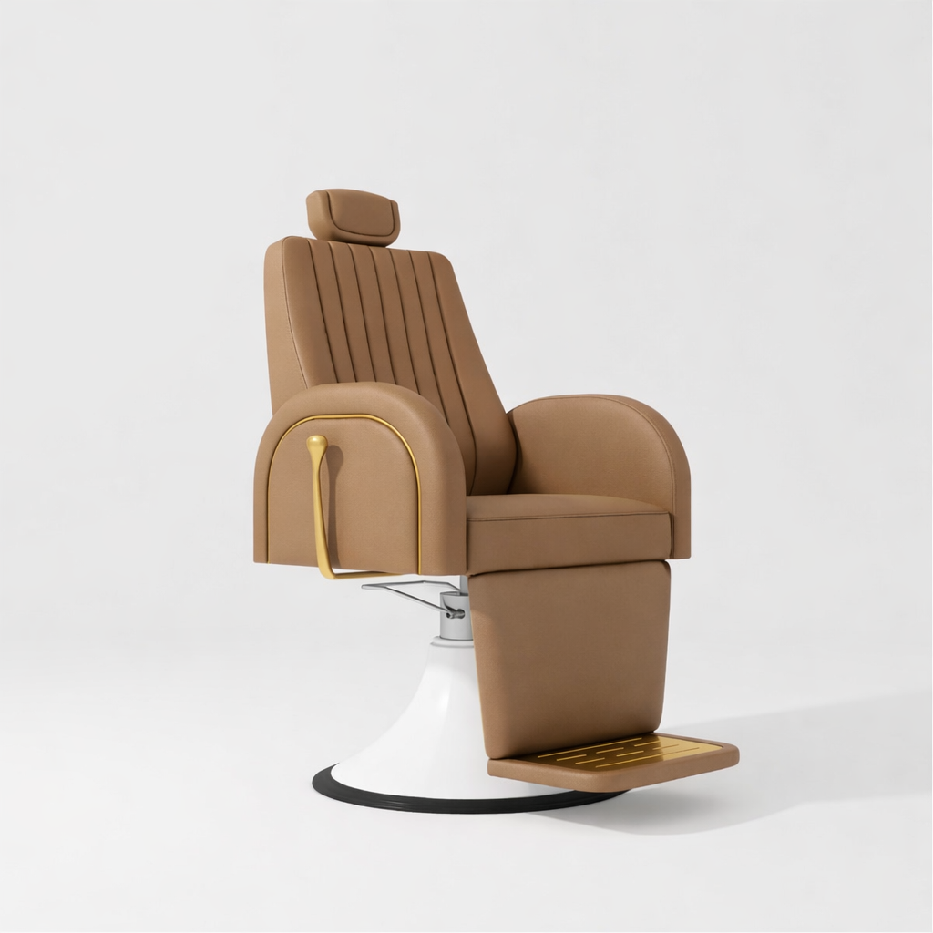 Reclining eyebrow chair with height adjustment 