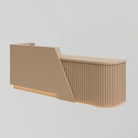 Reception Desk in Brown with LED Light