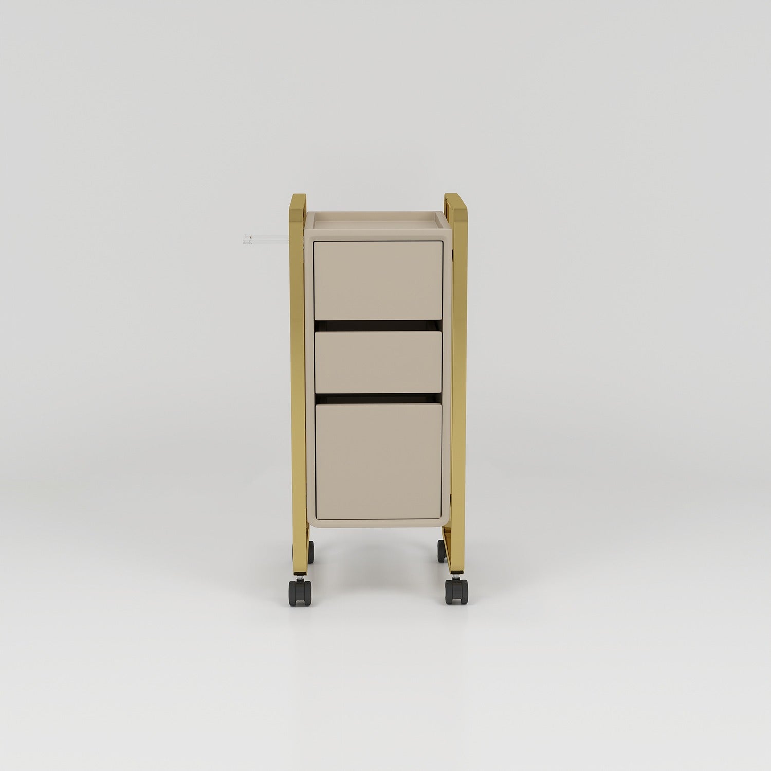 Trolley with wheels in nude 