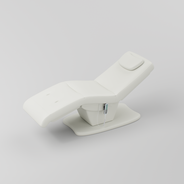 White Leather Eletric Bed with 4 Motors
