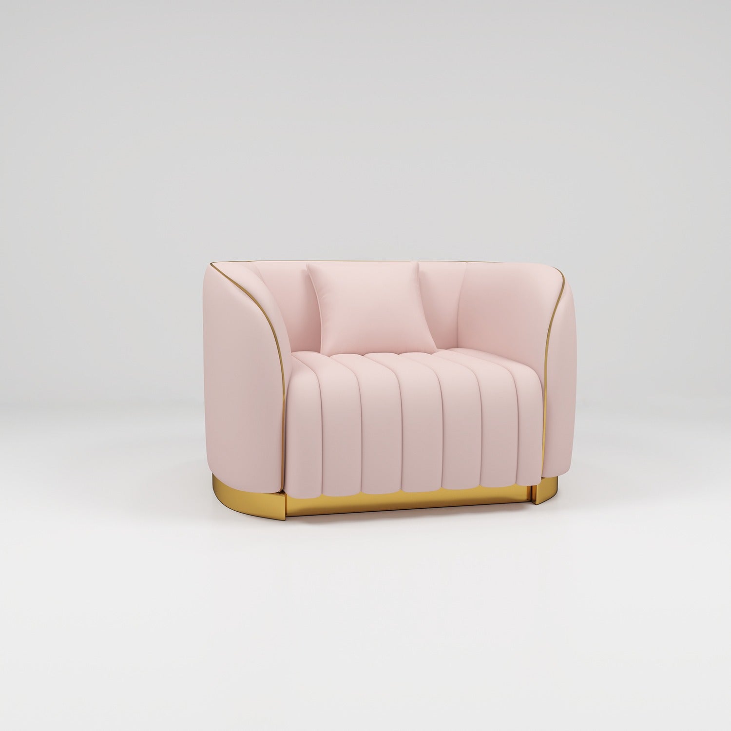 pink silcone leather armchair for waiting areas
