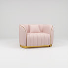pink silcone leather armchair for waiting areas