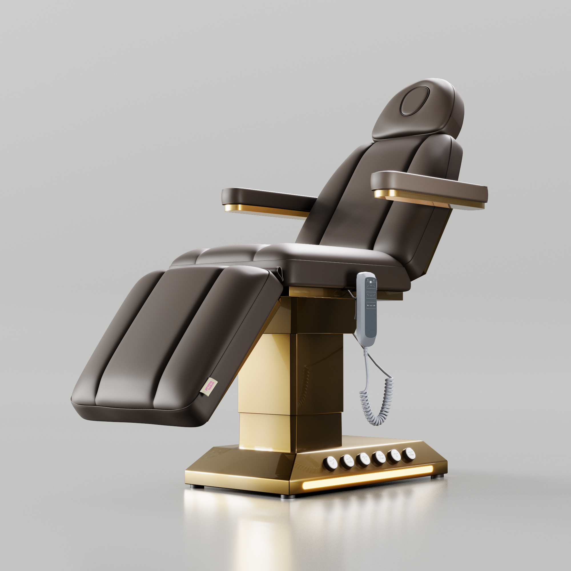 Dark Brown Beauty Bed, Height, Leg and Back Adjustable 