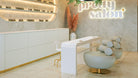 Interior design 3d render of nail salon