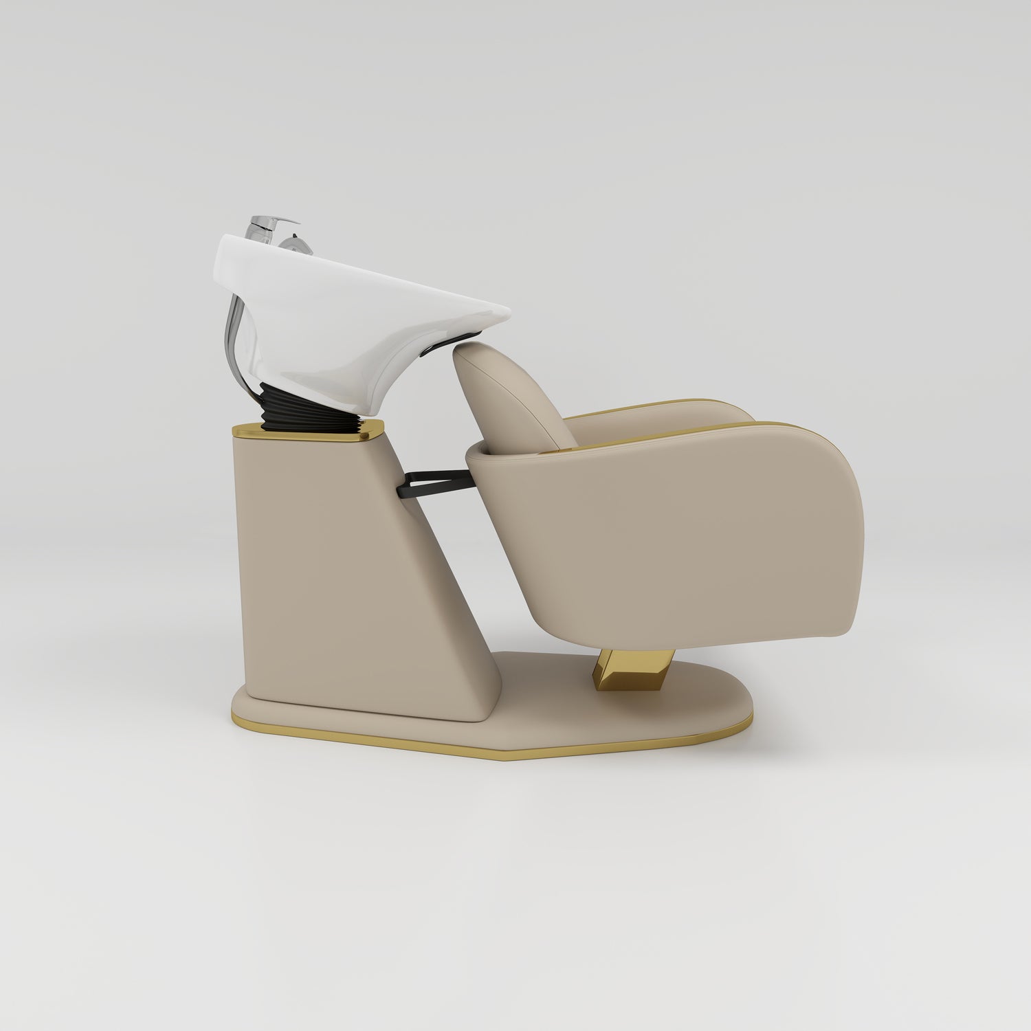 Nude and Gold Trim Backwash Unit