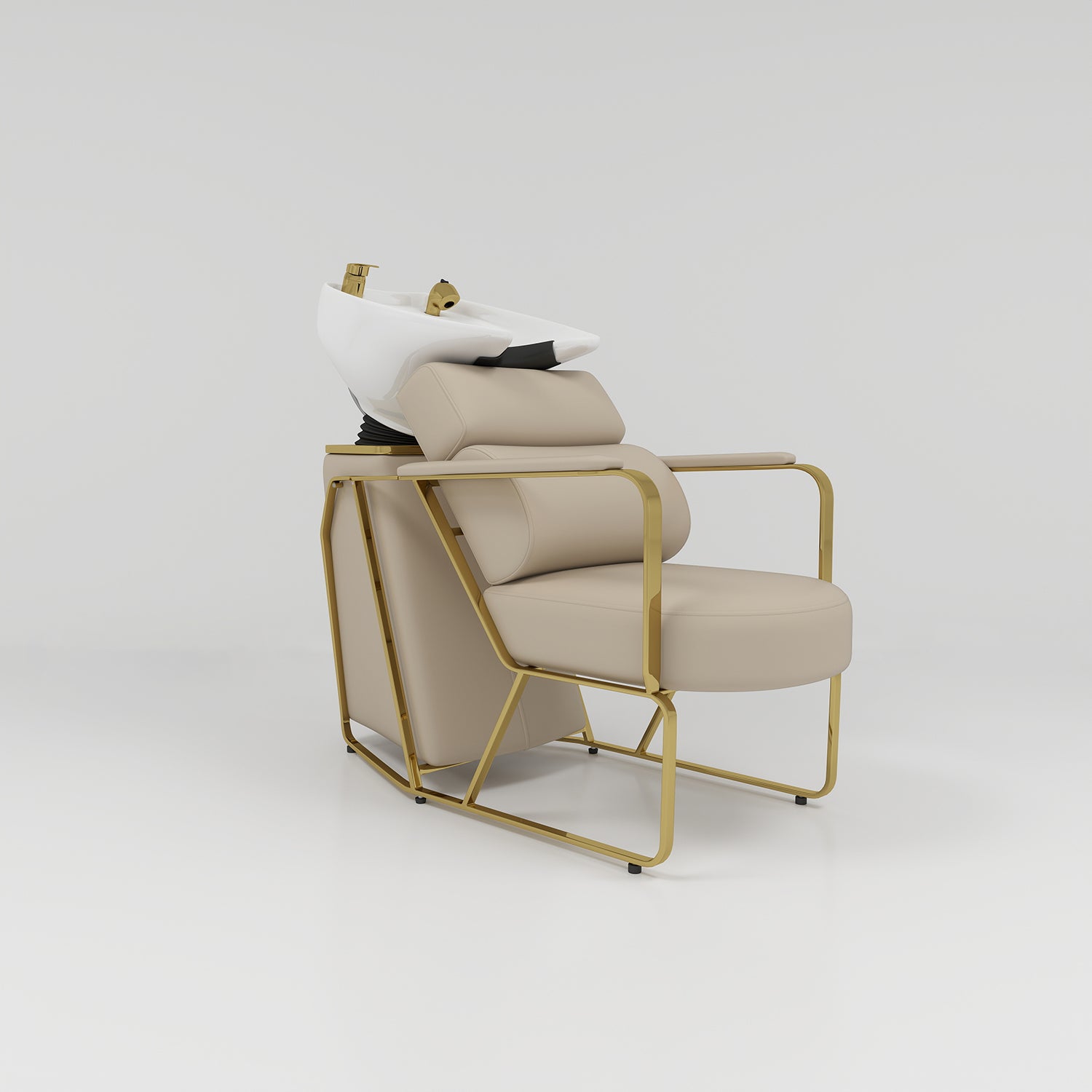 Premium backwash unit in nude and gold