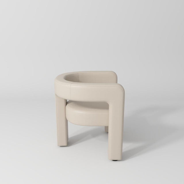 Nude Leather Nail Chair