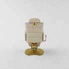 Luxury beige beauty salon chair with height and headrest adjustable