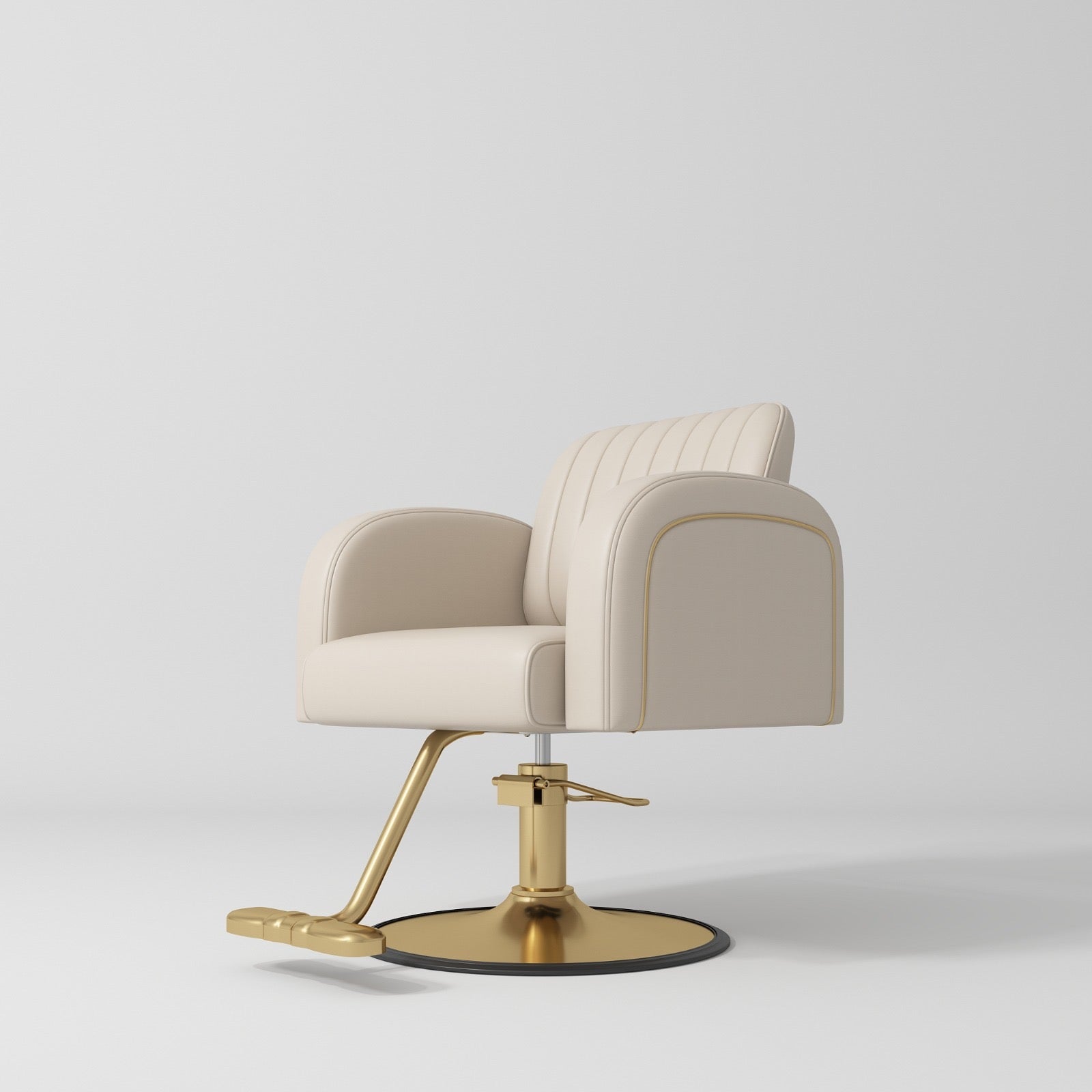 Leather Nude and gold hair chairs