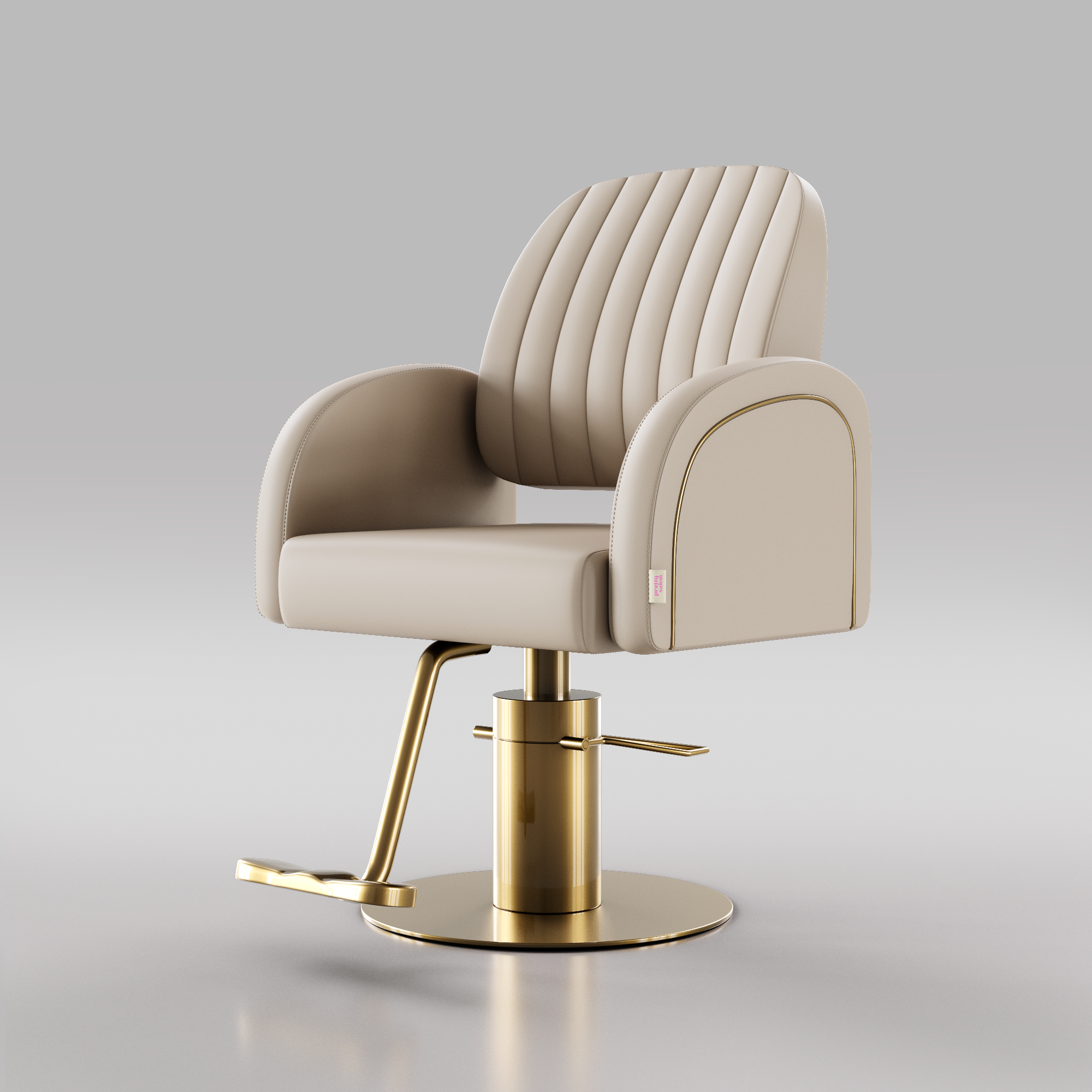 Leather Nude and gold hair chairs