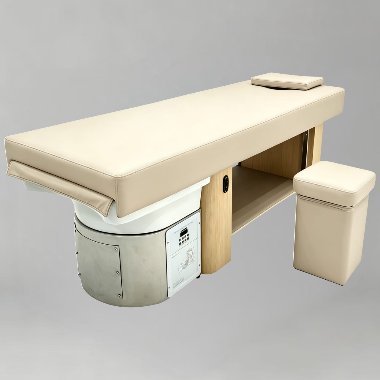 Wood Based electric bed for massages and Headspa 