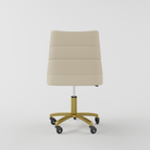 Stool in cream and gold with wheels