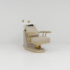 Nude Hairbasin Chair with White Bowl and Gold Accessories 