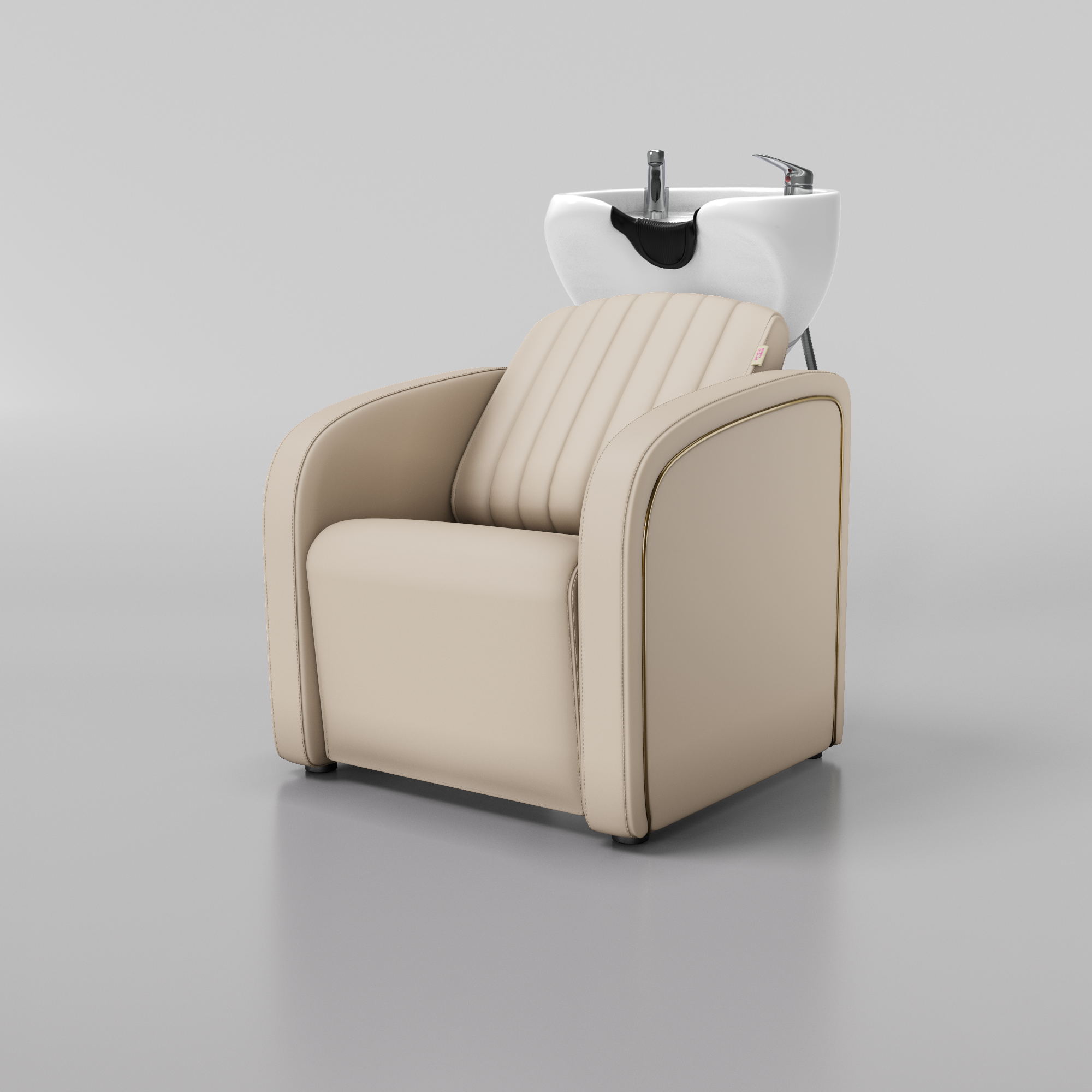 Nude backwash unit for luxury hair and beauty salon