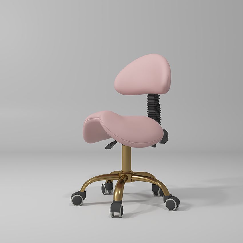 pink hairdressing stool 