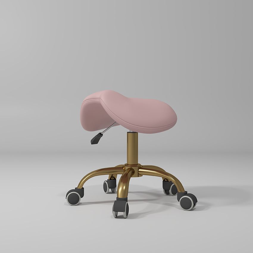 Pink stool with gold