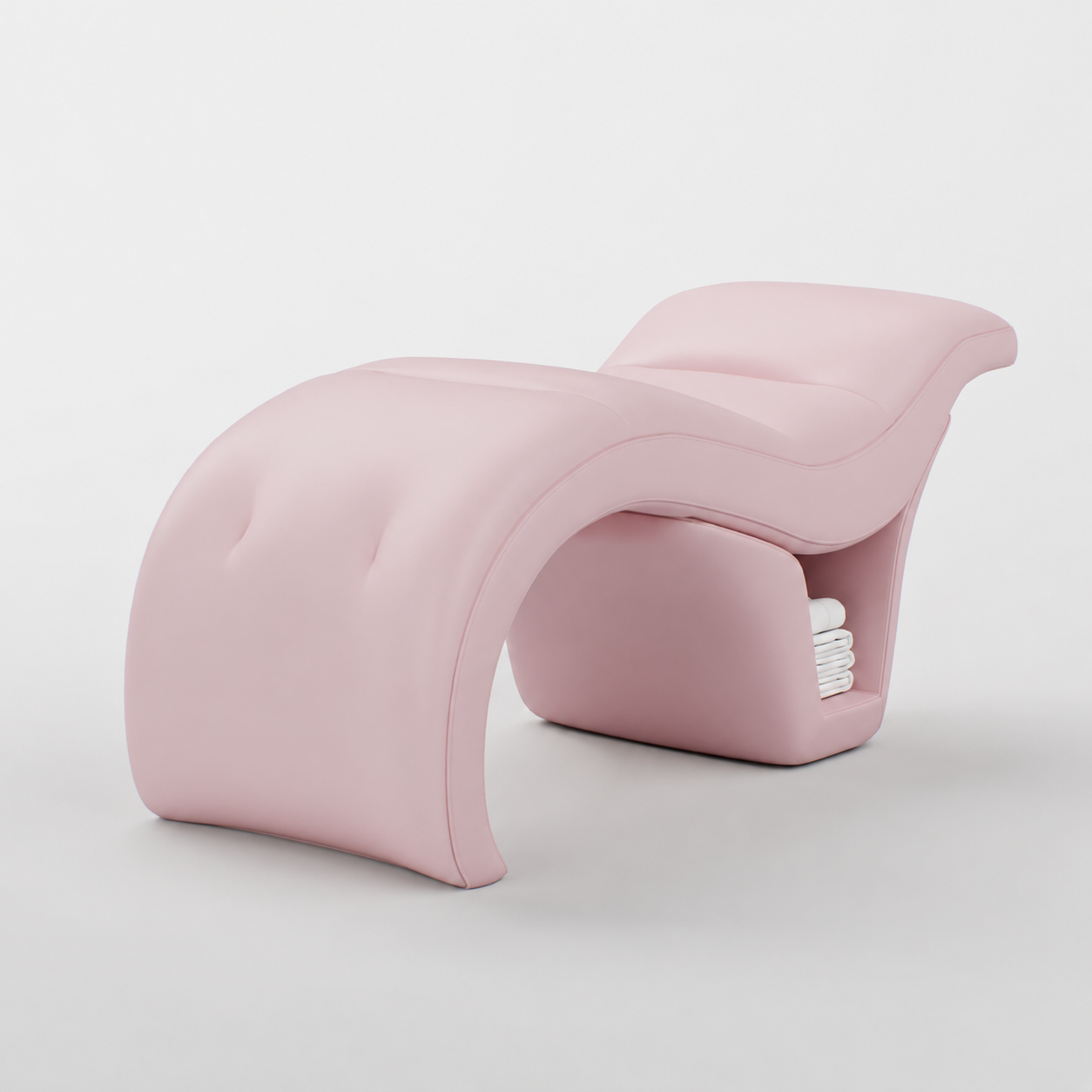 Fixed position eyelash bed with curve in pink 