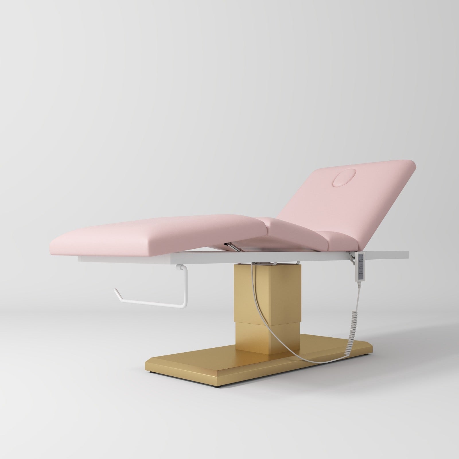 aesthetics beauty bed in pink and gold