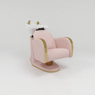 Pink and gold hair backwash unit with gold accessories 