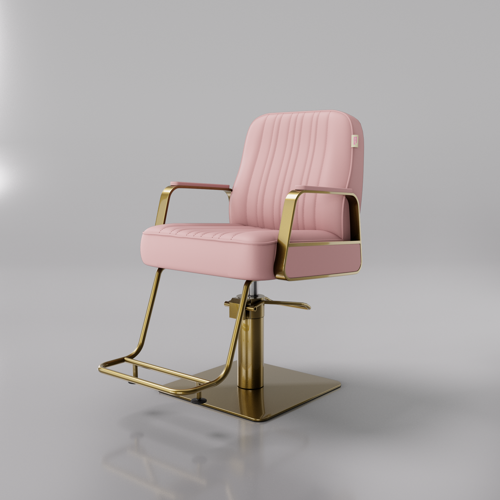 Luxury Hairdressing Chair in Pink 
& Gold