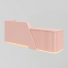 MDF Reception Desk in Pink with LED Light