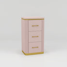 Pink and gold 3-drawer cabinet 