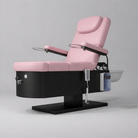 multi purpose treatment bed in pink for massages, head spa and foot spa