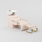 Luxury pink leather with gold accesories and footrest 