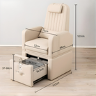 Pedicure Chair Depth 112cm x Height 127 x Width 72cm