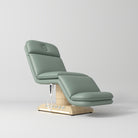 Sage Green Salon Bed with Wood Base