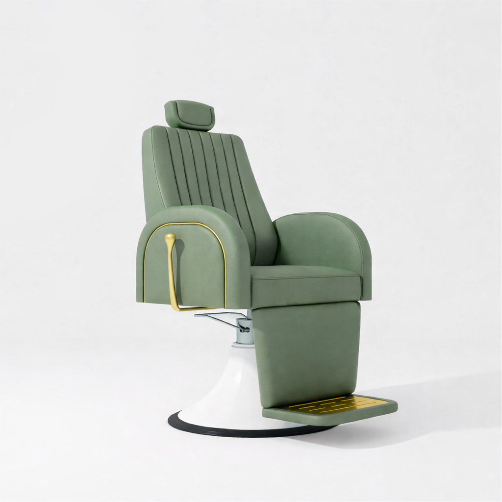Reclining Salon Chair In Sage Green 