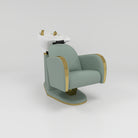 Sage Green and Gold Hair Basin with gold accessories 