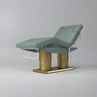 Green Massage Bed with Height Adjustment and Knee Lift and Roll Holder