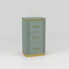 Sage Green and gold 3-drawer cabinet 