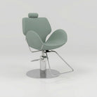Height-Adjustable Sage Green Chair that Reclines 