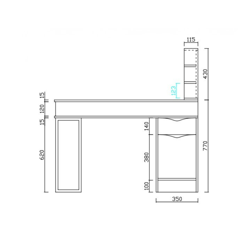 Image showing nail station size