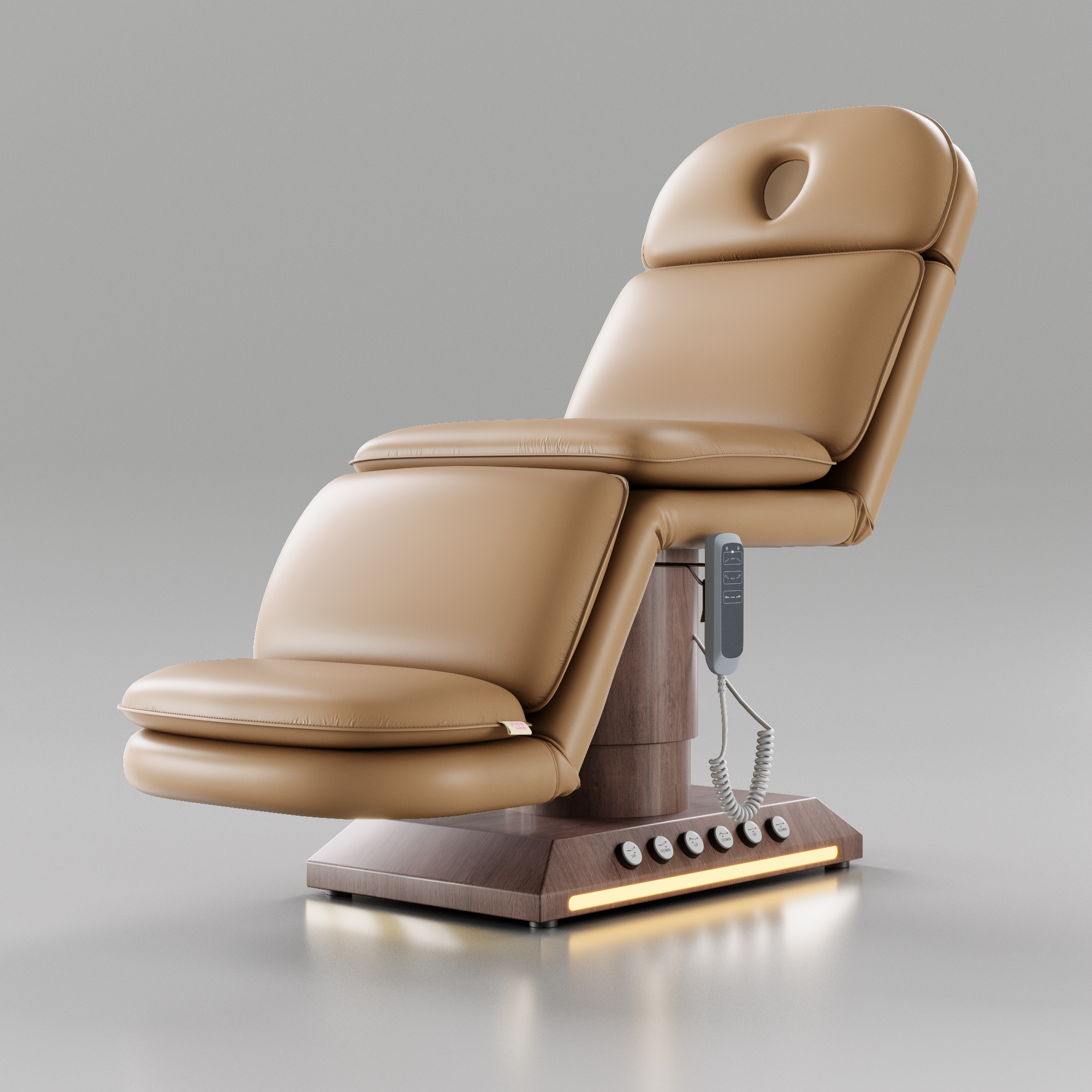 3 Motor electric bed in brown