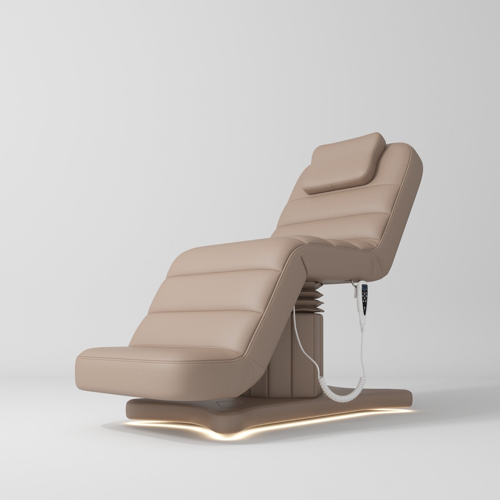 Soft brown beauty bed with LED light with three motor